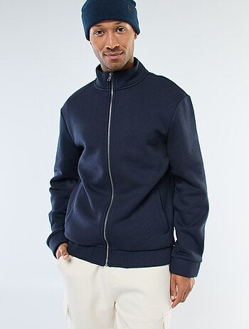 Sweat zippé à col montant