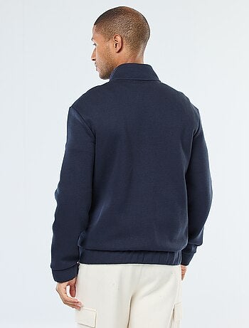 Sweat zippé à col montant