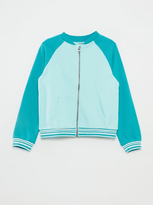 Sweat zippé à col rond - Kiabi