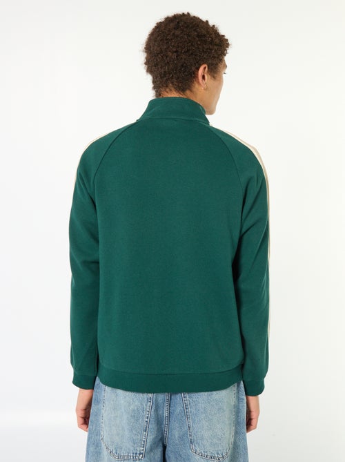 Sweat zippé avec bande sur le côté - Kiabi