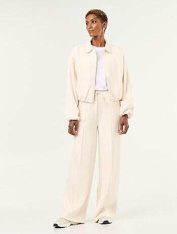 Sweat zippé avec col chemise