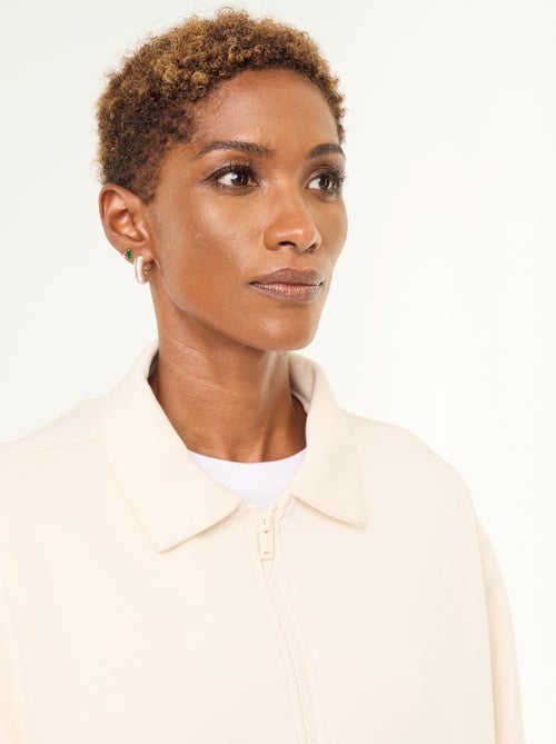 Sweat zippé avec col chemise - Kiabi Sweat zippé avec col chemise - Kiabi