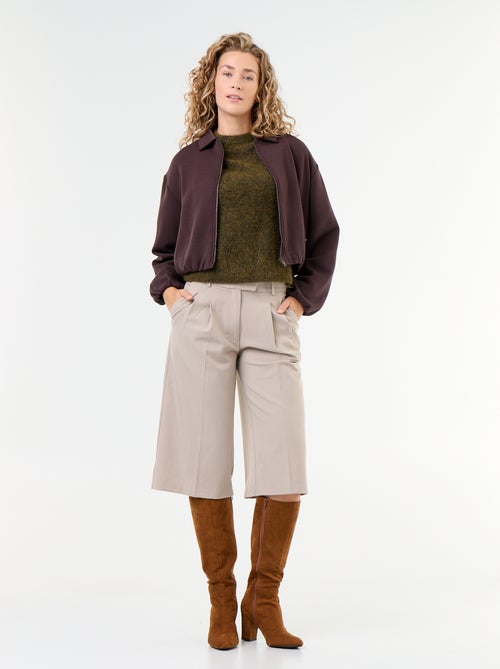 Sweat zippé avec col chemise - Kiabi Sweat zippé avec col chemise - Kiabi