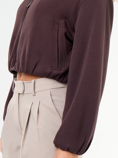 Sweat zippé avec col chemise - Kiabi Sweat zippé avec col chemise - Kiabi
