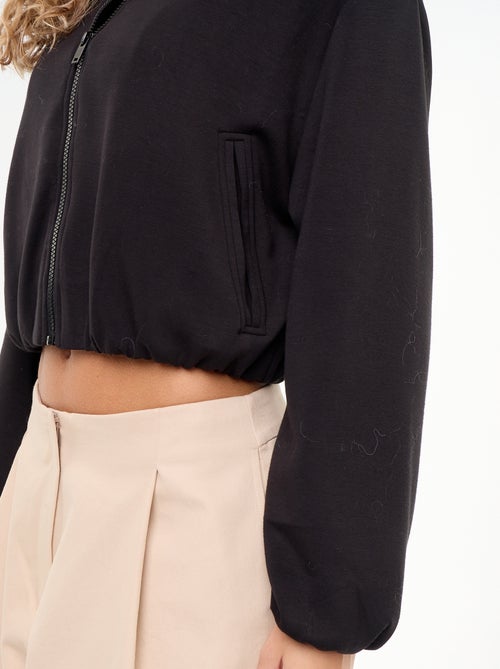 Sweat zippé avec col chemise - Kiabi Sweat zippé avec col chemise - Kiabi