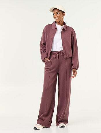 Sweat zippé avec col chemise
