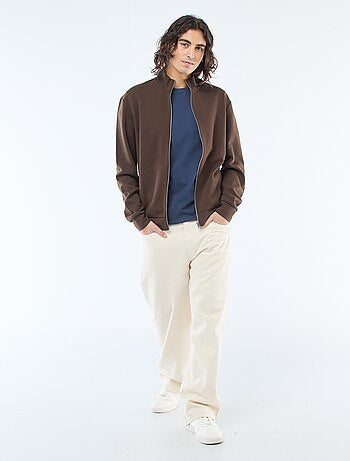 Sweat zippé col montant