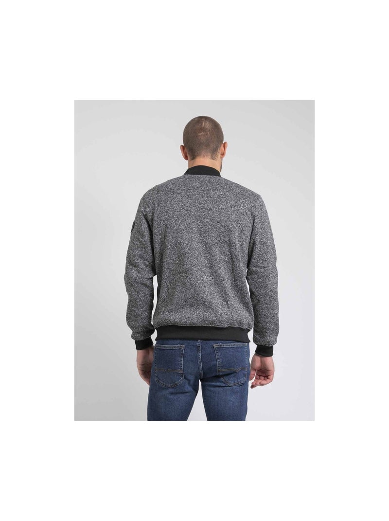 Sweat zippé col montant waltarek Gris - Kiabi