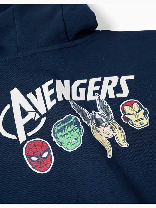 Sweat zippé en coton avec capuche et imprimés Avengers - Kiabi