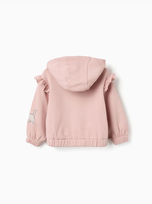 Sweat zippé en coton peigné à capuche et imprimés Les Aristochats - Kiabi