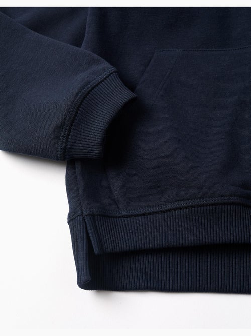 Sweat zippé en molleton à capuche avec M brodé - Kiabi