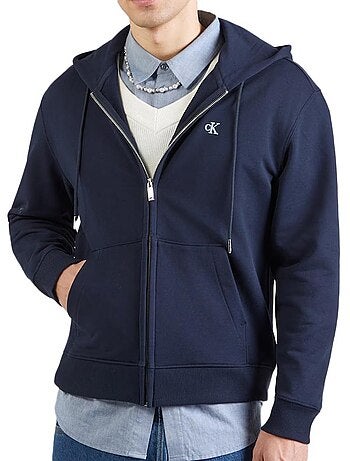 Sweat Zippé Homme Calvin Klein Jeans Terry Monog