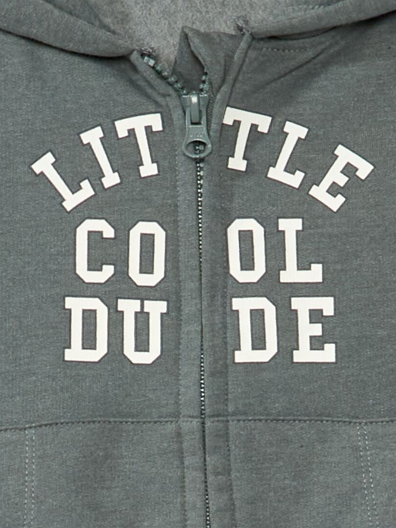 Sweat zippé 'Name It' en molleton Vert - Kiabi
