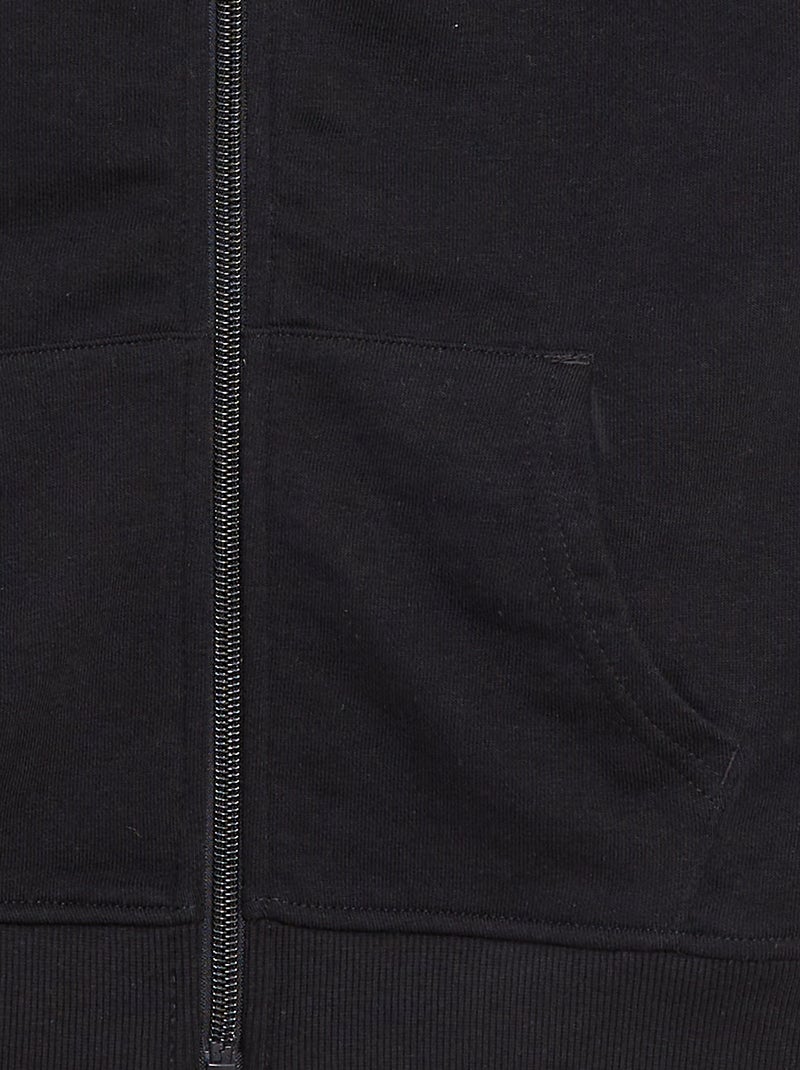 Sweat zippé sans manches NOIR - Kiabi