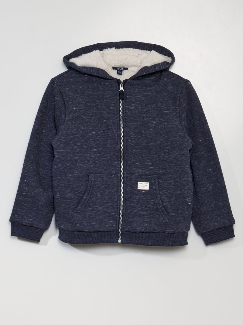 Sweat zippée avec capuche Bleu - Kiabi