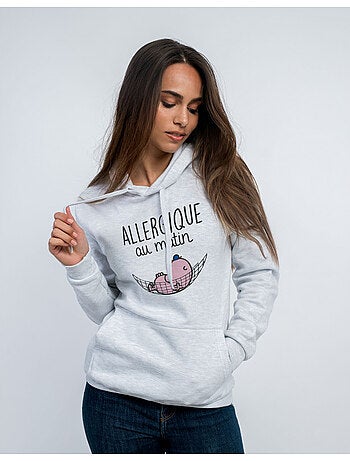 Sweater à capuche Dames - ALLERGIQUE AU MATIN