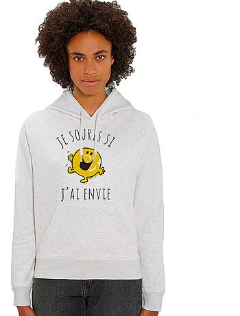 Sweater à capuche Dames - JE SOURIS SI J'AI ENVIE