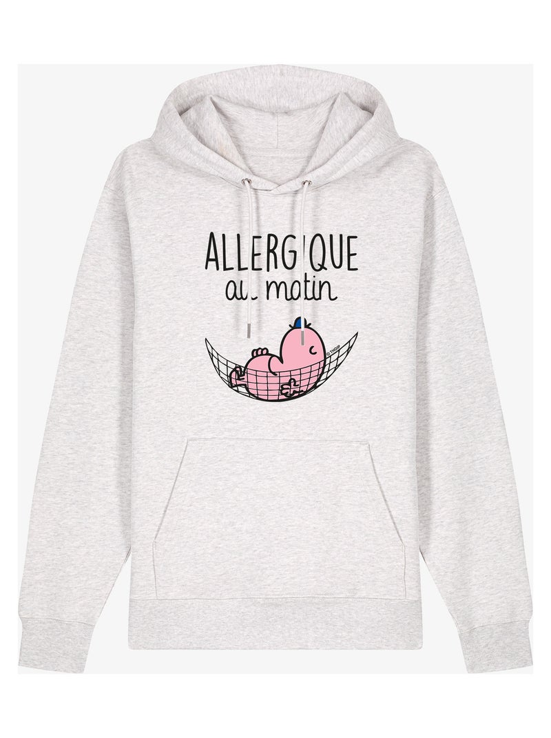 Sweater à capuche Man - ALLERGIQUE AU MATIN Beige - Kiabi