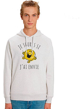 Sweater à capuche Man - JE SOURIS SI J'AI ENVIE