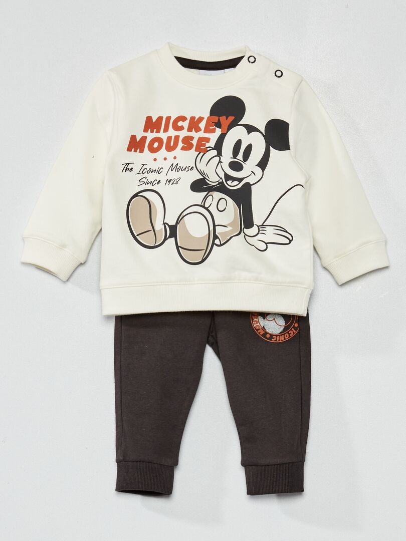Sweater + broek 'Mickey Mouse' WIT - Kiabi