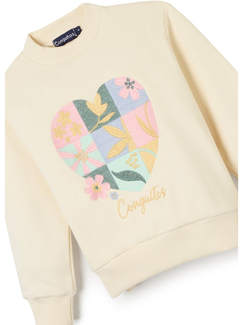 Sweater conguitos logo heart Beige - Kiabi