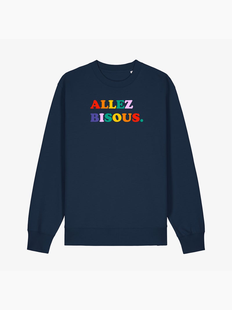 Sweater Dames - ALLEZ BISOUS Marineblauw - Kiabi