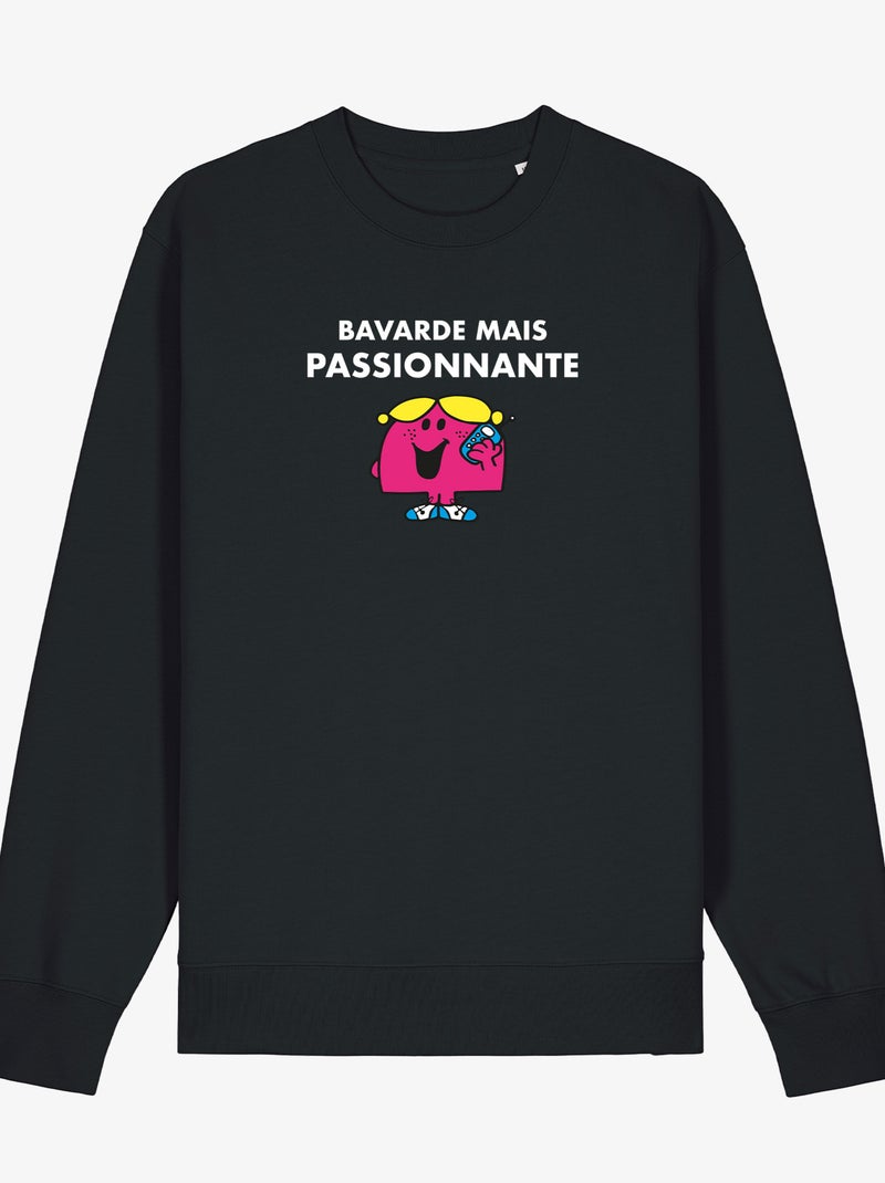 Sweater Dames - BAVARDE MAIS PASSIONNANTE Zwart - Kiabi
