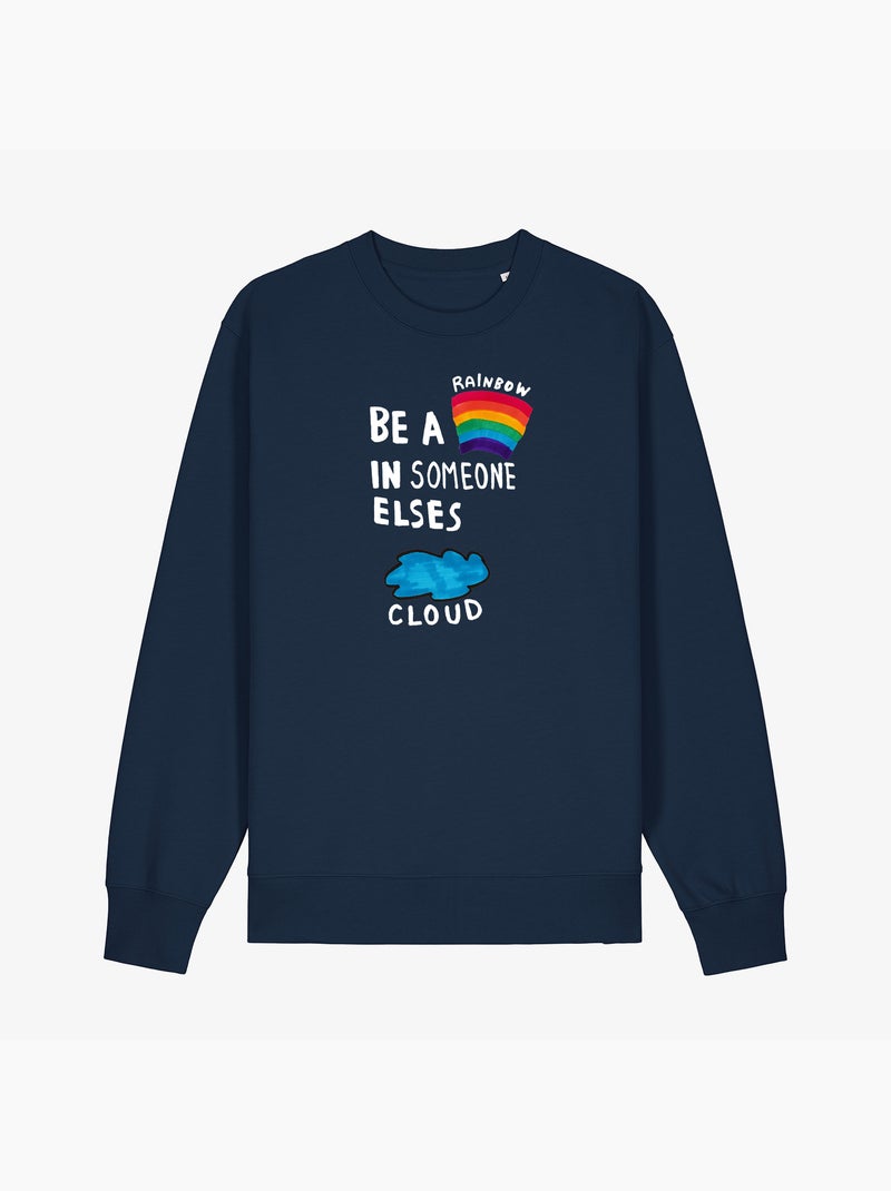 Sweater Dames - BE A RAINBOW Marineblauw - Kiabi