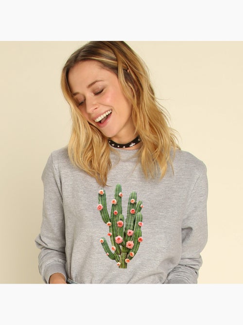 Sweater Dames - CACTUS AND ROSES - Kiabi Sweater Dames - CACTUS AND ROSES - Kiabi