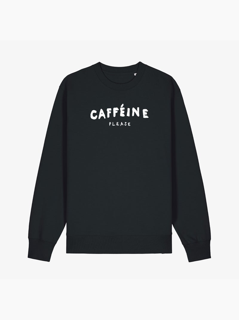 Sweater Dames - CAFFEINE PLEASE Zwart - Kiabi