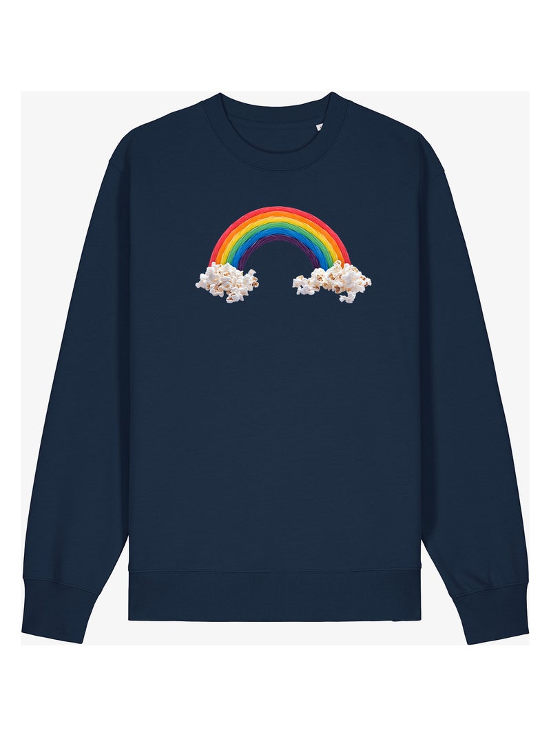 Sweater Dames - CANDY RAINBAW Marineblauw - Kiabi