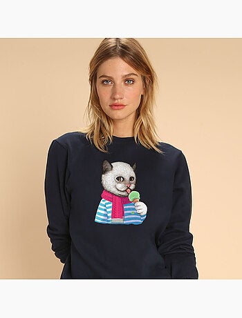 Sweater Dames - CAT AND ICE CREAM
