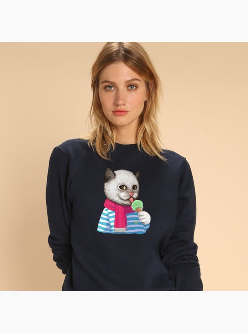 Sweater Dames - CAT AND ICE CREAM - Kiabi Sweater Dames - CAT AND ICE CREAM - Kiabi