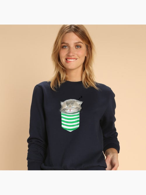 Sweater Dames - CAT IN THE POCKET - Kiabi Sweater Dames - CAT IN THE POCKET - Kiabi
