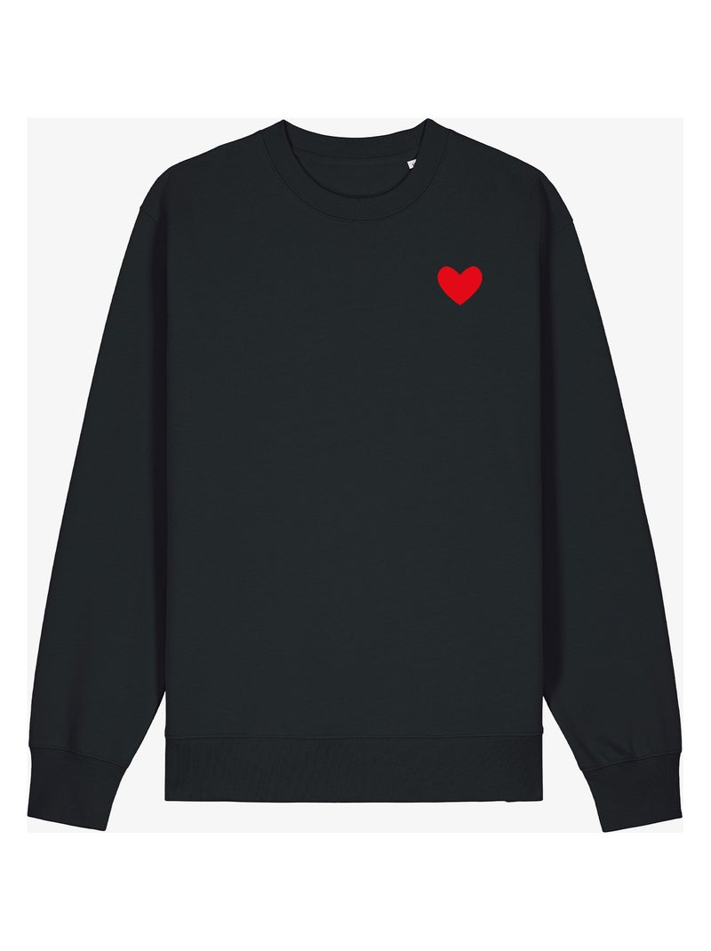Sweater Dames - DESSIN PETIT COEUR Zwart - Kiabi