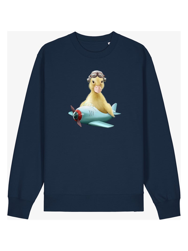 Sweater Dames - DUCK PILOT Marineblauw - Kiabi