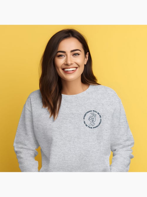 Sweater Dames - EVERYTHING WILL BE OK - Kiabi Sweater Dames - EVERYTHING WILL BE OK - Kiabi
