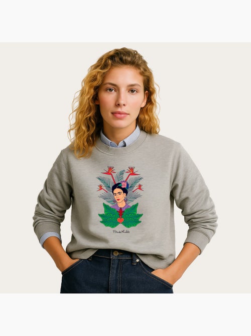 Sweater Dames - FRIDA KAHLO JUNGLE GRAPHIC - Kiabi Sweater Dames - FRIDA KAHLO JUNGLE GRAPHIC - Kiabi