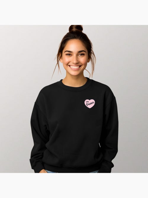 Sweater Dames - GIRL POWER PINK HEART - Kiabi Sweater Dames - GIRL POWER PINK HEART - Kiabi