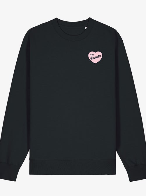 Sweater Dames - GIRL POWER PINK HEART - Kiabi Sweater Dames - GIRL POWER PINK HEART - Kiabi
