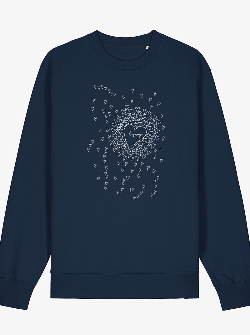 Sweater Dames - HAPPY HEARTS Marineblauw - Kiabi
