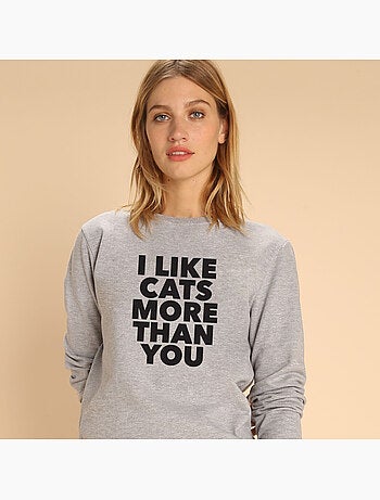Sweater Dames - I LIKE CATS MORE THAN YOU