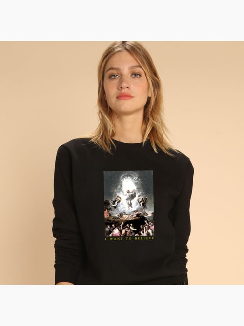 Sweater Dames - I WANT TO BELIEVE - Kiabi Sweater Dames - I WANT TO BELIEVE - Kiabi
