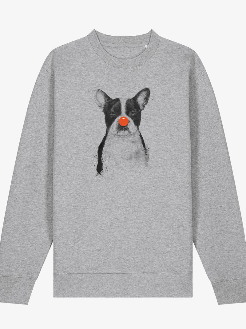 Sweater Dames - I'M NOT YOUR CLOWN Gemêleerd grijs - Kiabi