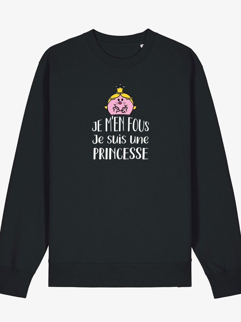 Sweater Dames - JE M EN FOUS JE SUIS UNE PRINCESSE Zwart - Kiabi