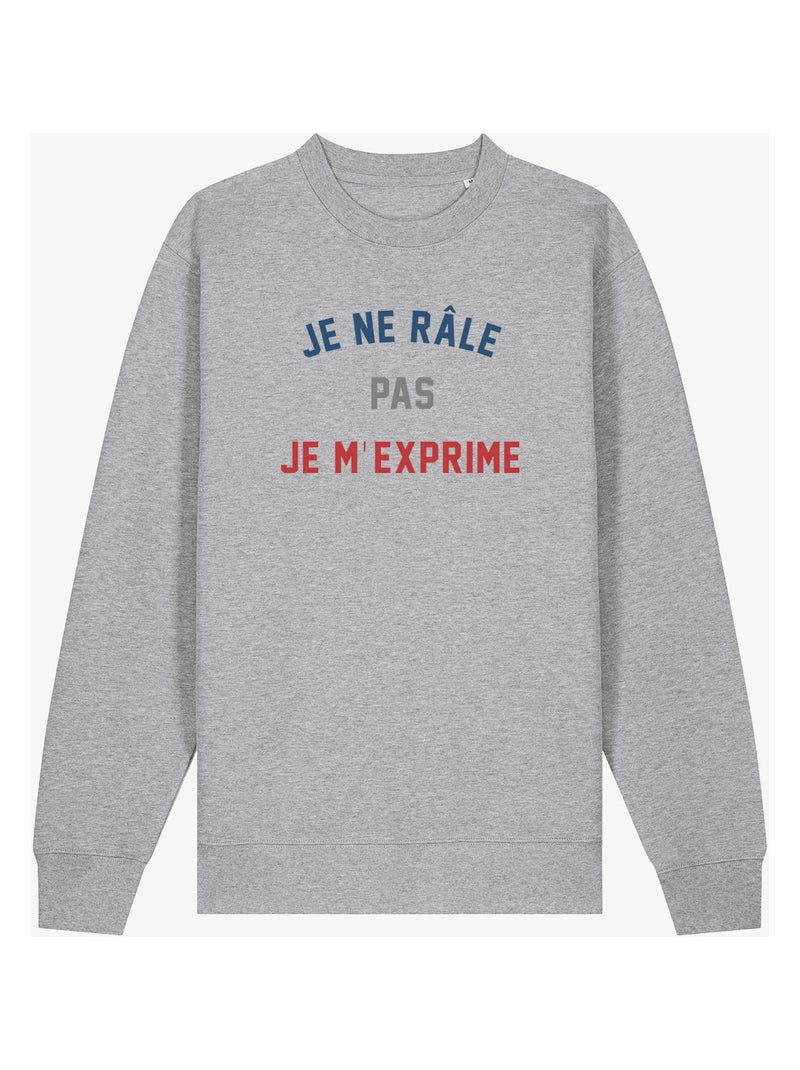 Sweater Dames - JE NE RÂLE PAS JE M'EXPRIME Gemêleerd grijs - Kiabi