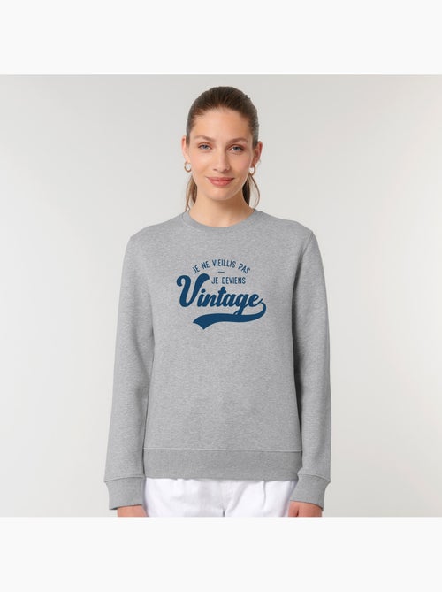 Sweater Dames - JE NE VIEILLIS PAS JE DEVIENS VINTAGE - Kiabi Sweater Dames - JE NE VIEILLIS PAS JE DEVIENS VINTAGE - Kiabi