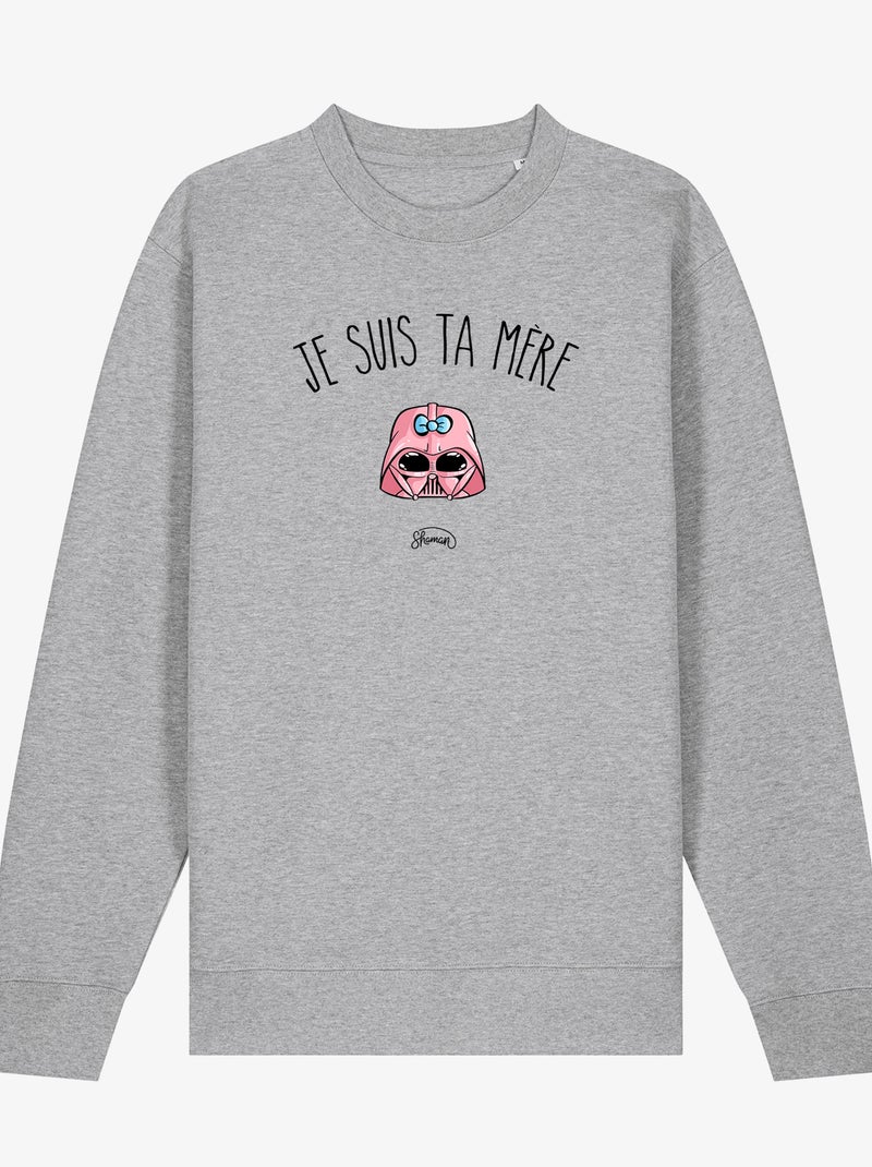 Sweater Dames - JE SUIS TA MERE Gemêleerd grijs - Kiabi