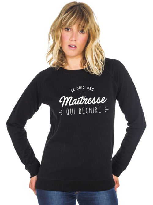 Sweater Dames - JE SUIS UNE MAÎTRESSE QUI DÉCHIRE - Kiabi Sweater Dames - JE SUIS UNE MAÎTRESSE QUI DÉCHIRE - Kiabi