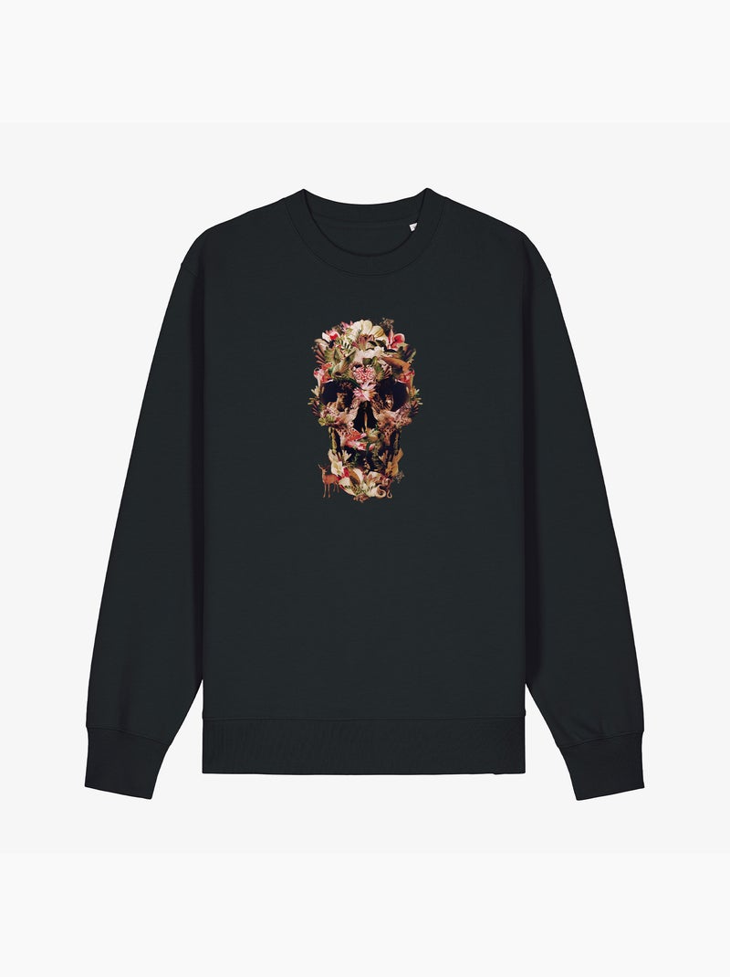 Sweater Dames - JUNGLE SKULL Zwart - Kiabi